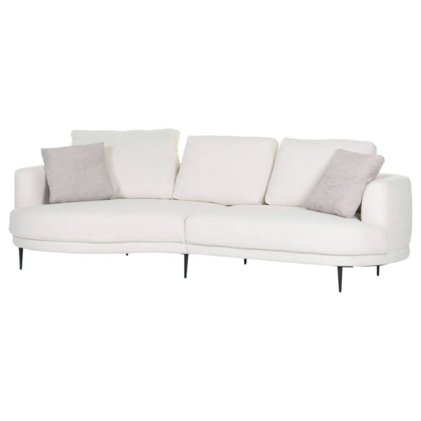POCO Ecksofa weiß Flachgewebe B/H/T: ca. 264x92x137 cm