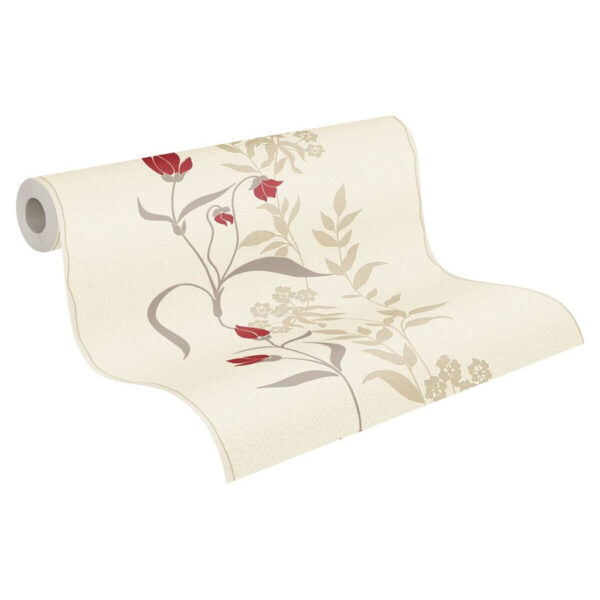 Livingwalls Vliestapete Best of Vlies Floral creme B/L: ca. 53x1005 cm