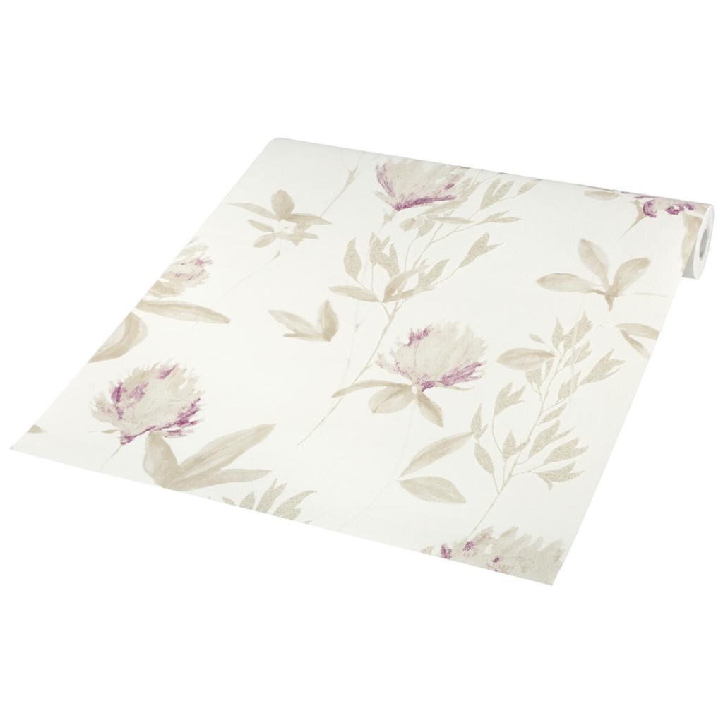 POCO Vliestapete Blumen beige rot B/L: ca. 53x1005 cm
