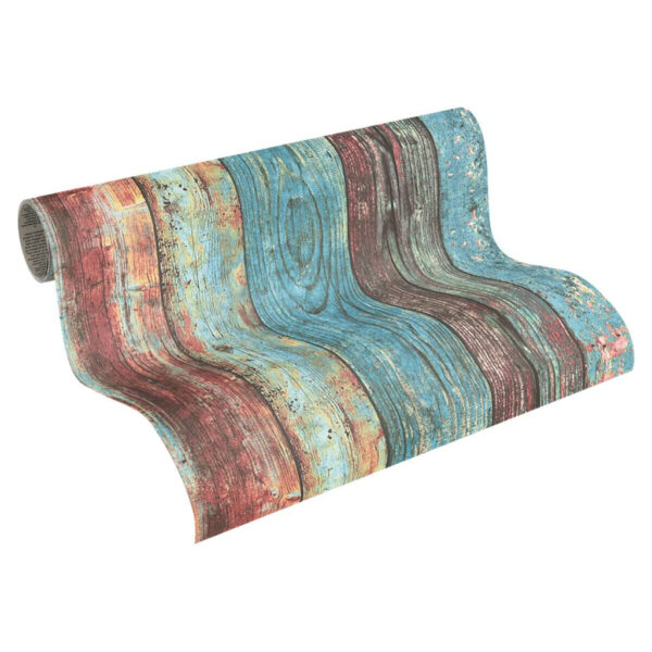 A.S.Creation Tapete blau braun beige B/H/D: ca. 52x250x7,5 cm
