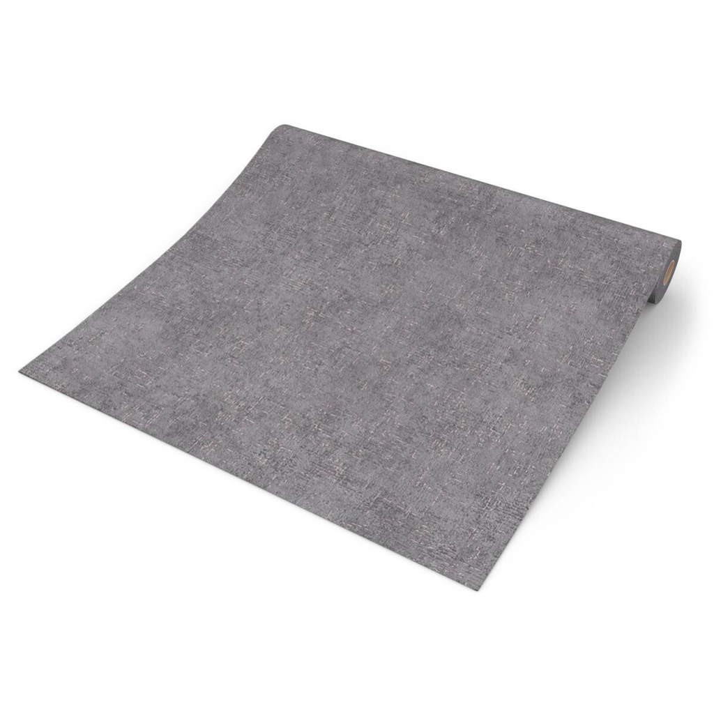 POCO Vliestapete Uni grauschwarz B/L: ca. 53x1005 cm
