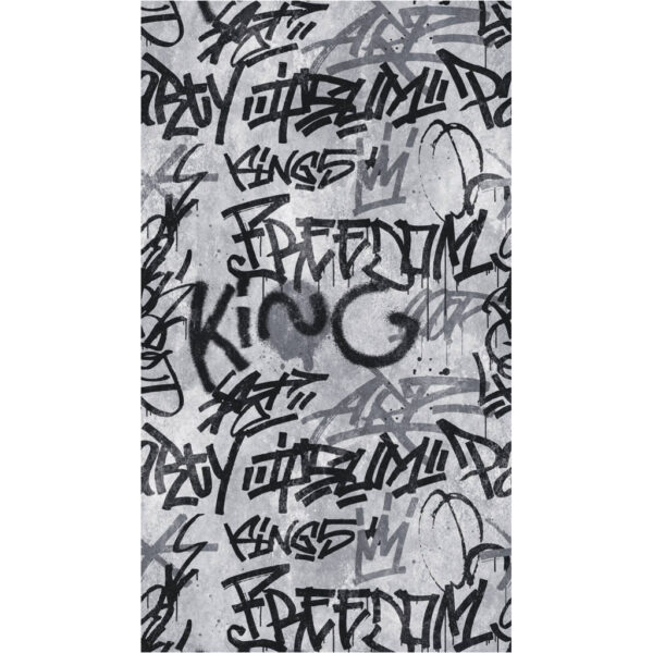 Livingwalls Fototapete Graffiti schwarz grau B/L: ca. 280x159 cm