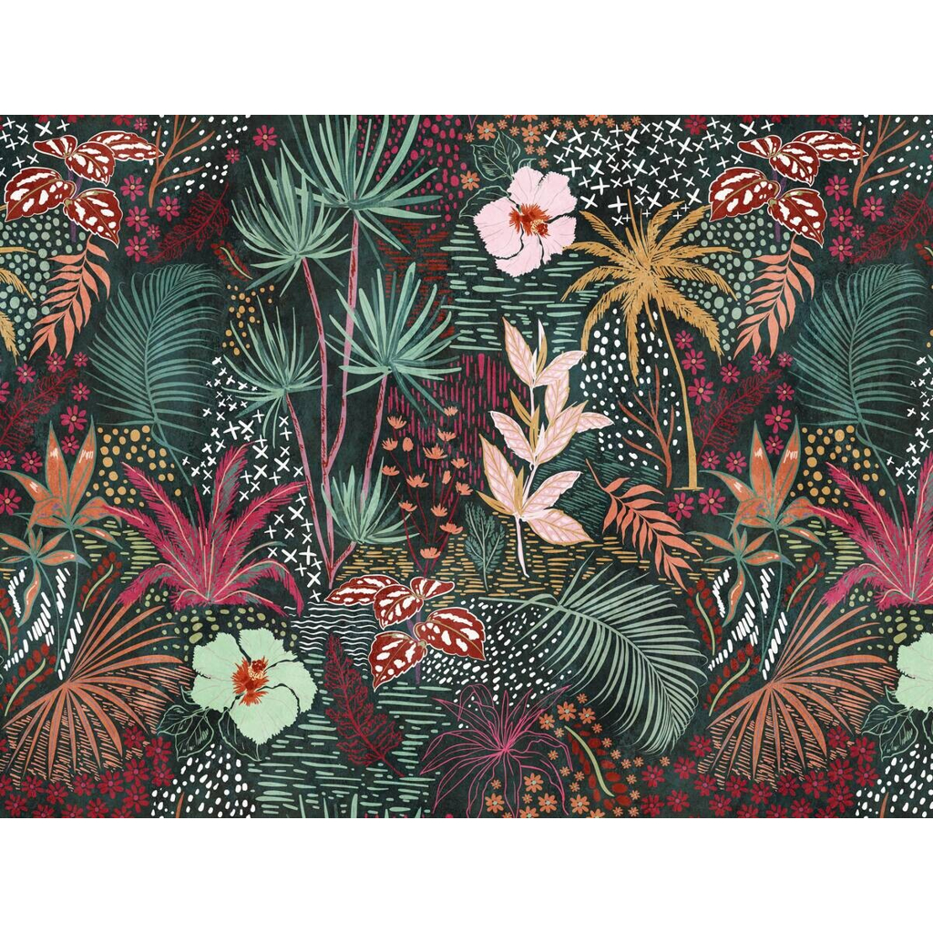 Livingwalls Fototapete
Tropical Flair gelb grün rot B/L: ca. 280×371 cm