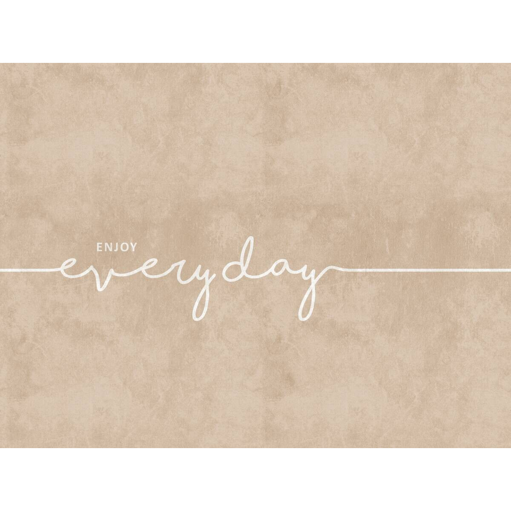 Livingwalls Fototapete Schrift weiß beige B/L: ca. 280x371 cm