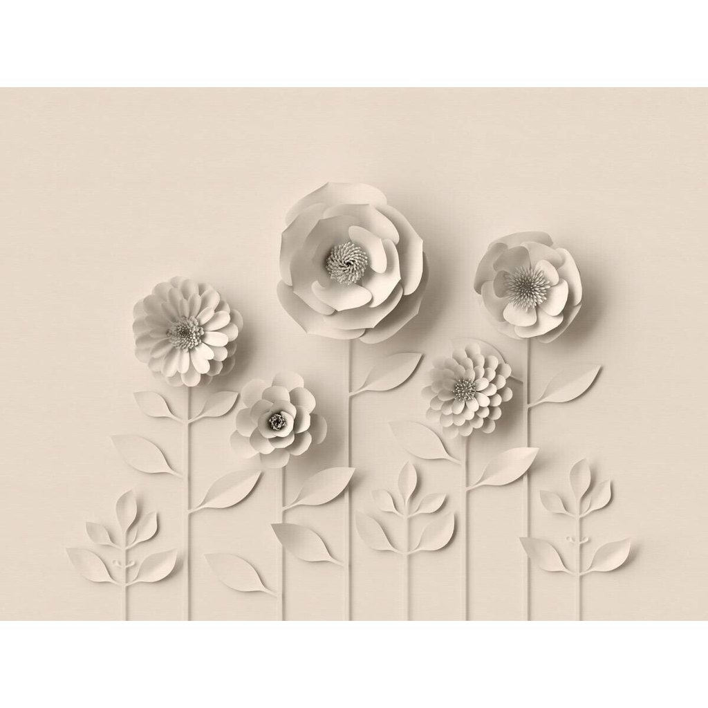 Livingwalls Fototapete 3D-Optik beige B/L: ca. 280x371 cm