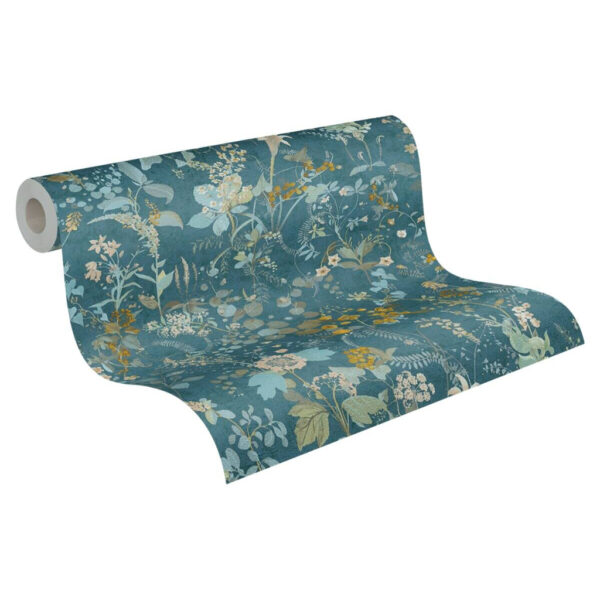 A.S.Creation Vliestapete blau petrol gelb B/H/D: ca. 53x1005x8,2 cm A.S.Creation Vliestapete blau petrol gelb B/H/D: ca. 53x1005x8,2 cm