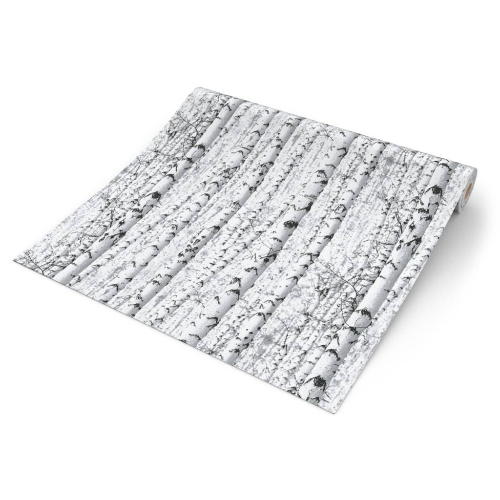 Papiertapete
Birkenwald weiß schwarz B/L: ca. 53×1005 cm