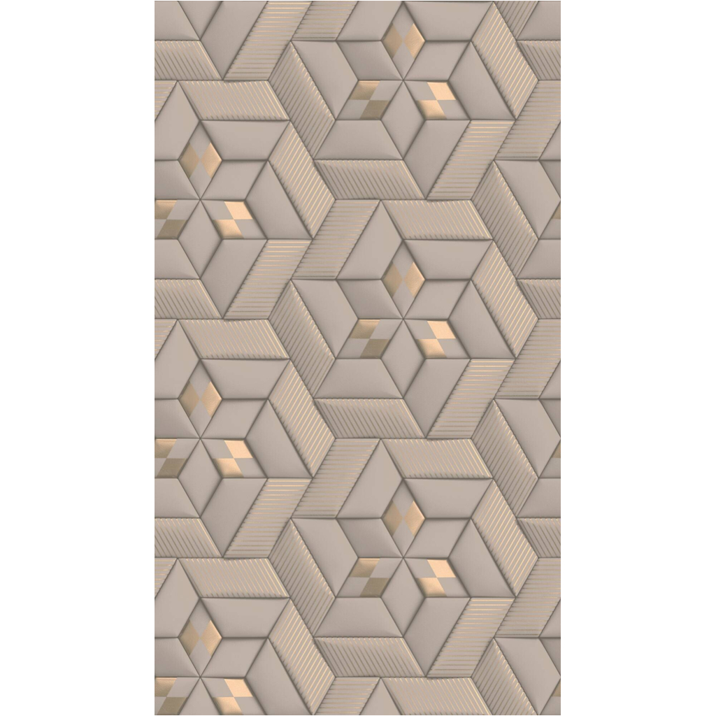 Livingwalls Fototapete 3D-Optik bronze grau taupe B/L: ca. 280x159 cm