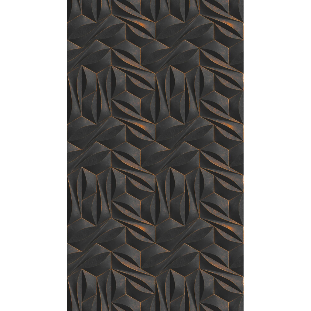 Livingwalls Fototapete 3D-Optik gold anthrazit B/L: ca. 280x159 cm