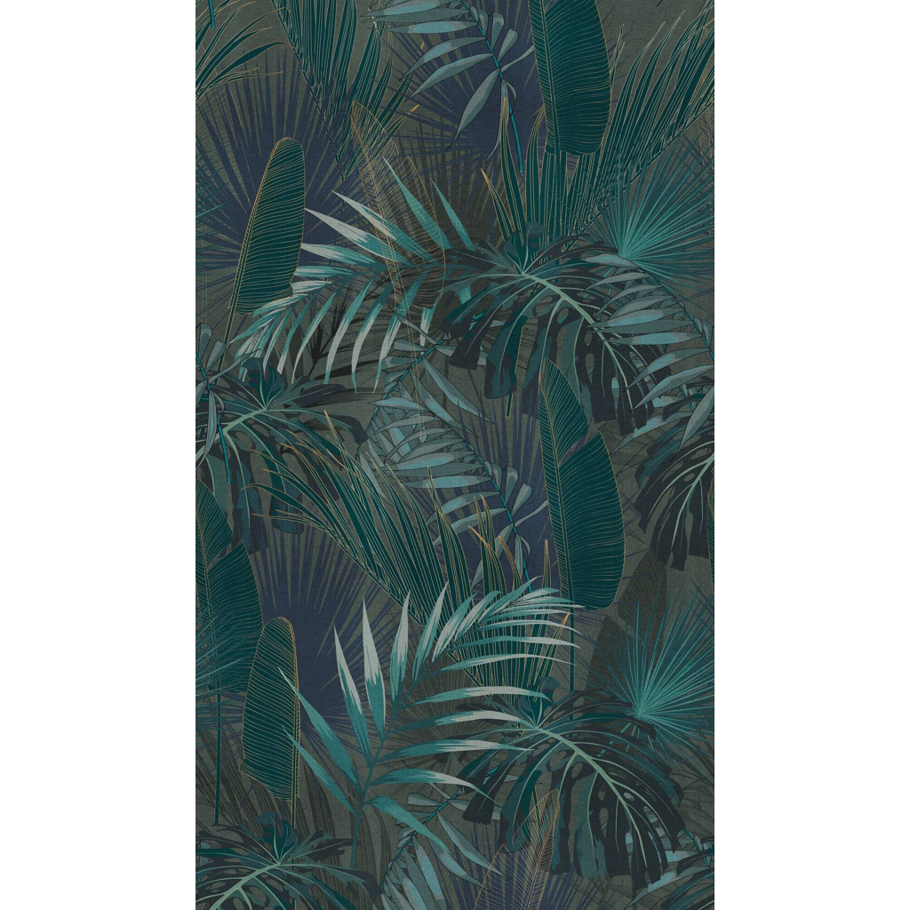Livingwalls Fototapete
Palmenblätter blau grün petrol B/L: ca. 280×159 cm