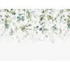 Livingwalls Fototapete Floral blau grün weiß B/L: ca. 280x371 cm