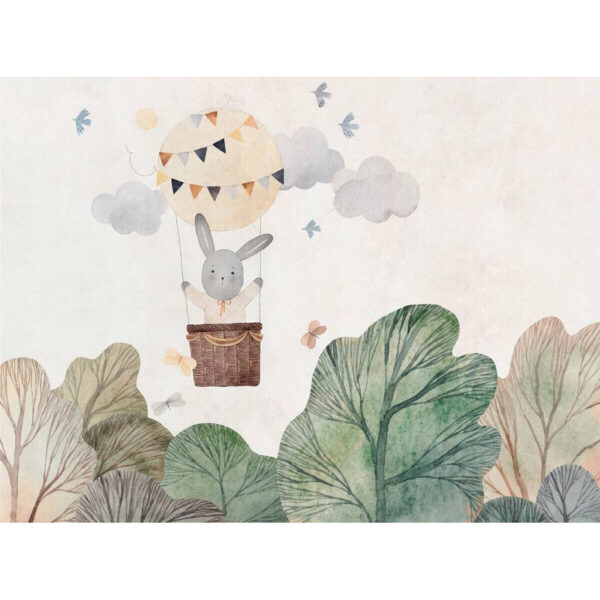 Livingwalls Fototapete
Hase im Luftballon grün beige braun B/L: ca. 280x371 cm