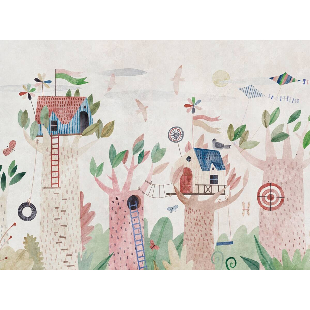 Livingwalls Fototapete
Baumhäuser beige bunt braun B/L: ca. 280×371 cm