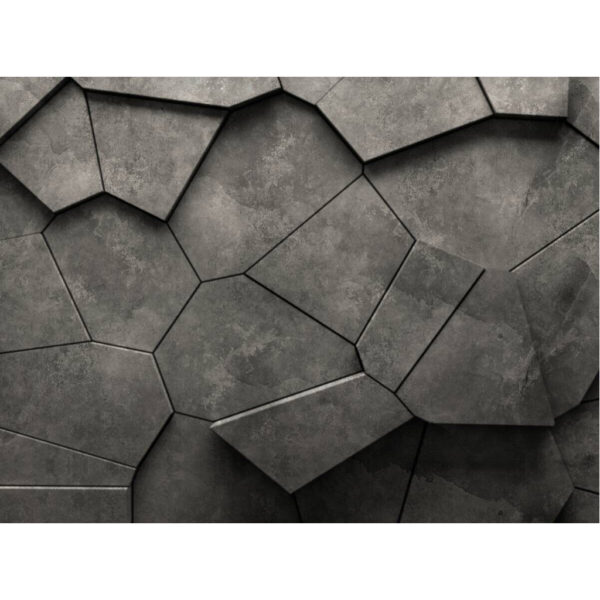 Livingwalls Fototapete 3D-Optik anthrazit grau schwarz B/L: ca. 280x371 cm