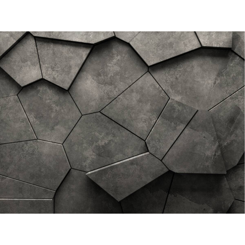 Livingwalls Fototapete 3D-Optik anthrazit grau schwarz B/L: ca. 280x371 cm