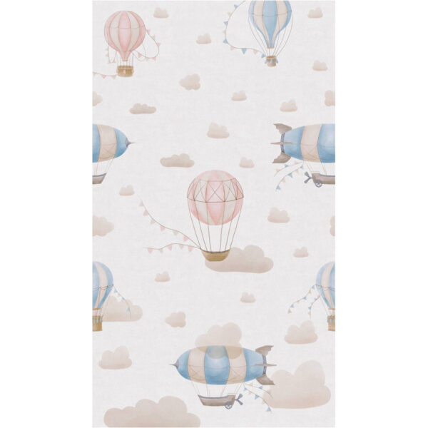 Livingwalls Fototapete Heißluftballon rosa creme blau B/L: ca. 280x159 cm