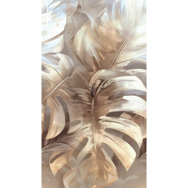 Livingwalls Fototapete Blätter creme beige B/L: ca. 280x159 cm metallic Livingwalls Fototapete Blätter creme beige B/L: ca. 280x159 cm metallic