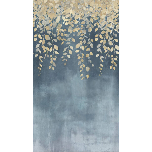 Livingwalls Fototapete Floral creme blau gelb B/L: ca. 280x159 cm seidenglänzend
