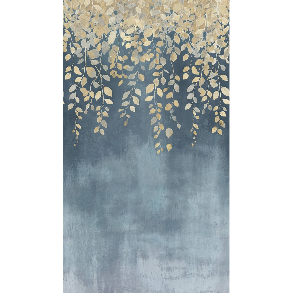 Livingwalls Fototapete Floral creme blau gelb B/L: ca. 280x159 cm seidenglänzend