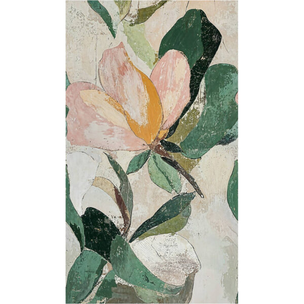 Livingwalls Fototapete Floral grün beige rosa B/L: ca. 280x159 cm
