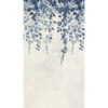 Livingwalls Fototapete Blätter creme weiß blau B/L: ca. 280x159 cm