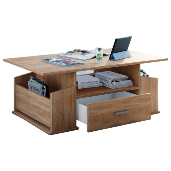 VCM Möbel Couchtisch Junata Eiche Sonoma Nachbildung B/H/T: ca. 110x44x52 cm
