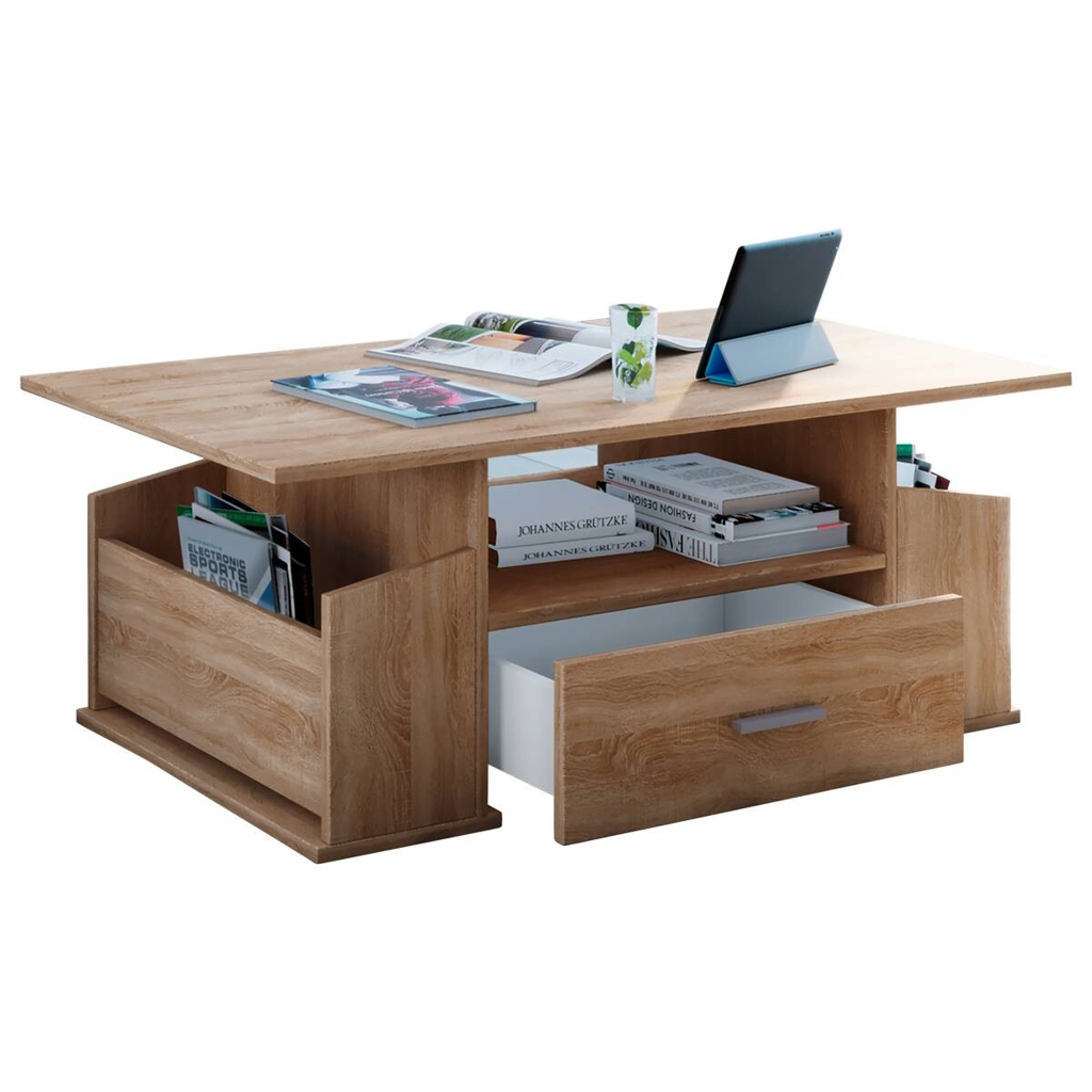 VCM Möbel Couchtisch Junata Eiche Sonoma Nachbildung B/H/T: ca. 110x44x52 cm