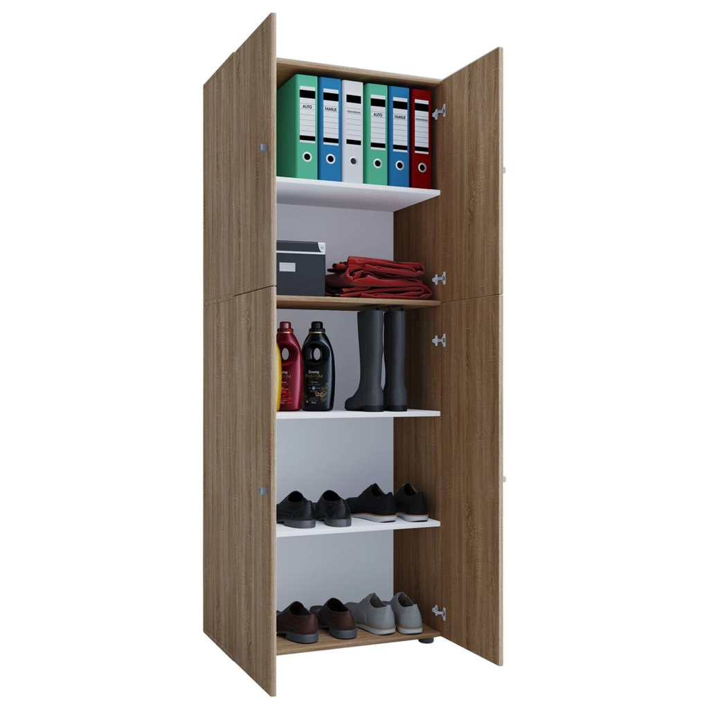 VCM Möbel Kleiderschrank Lona Eiche B/H/T: ca. 70x182x39 cm