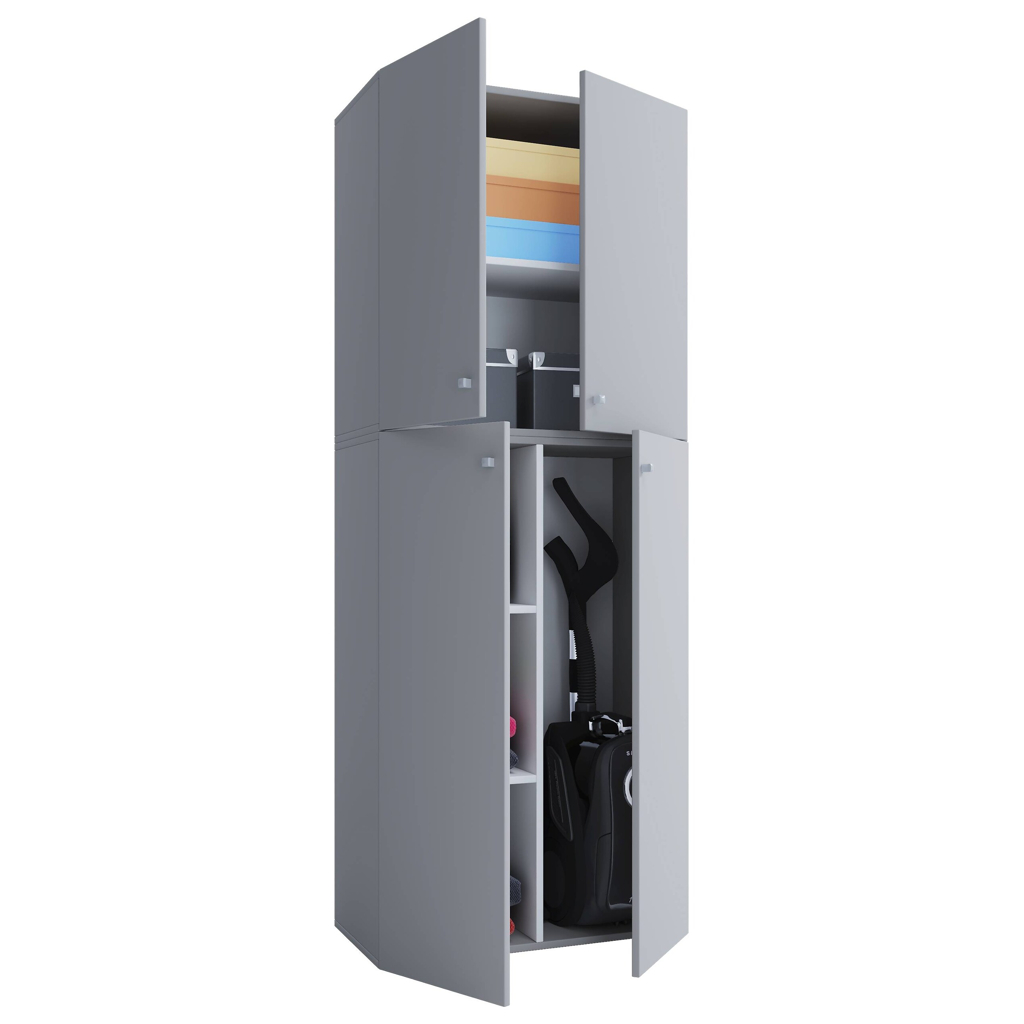 Putzschrank Lona XXL Putzschrank
grau weiß B/H/T: ca. 70x182x39 cm