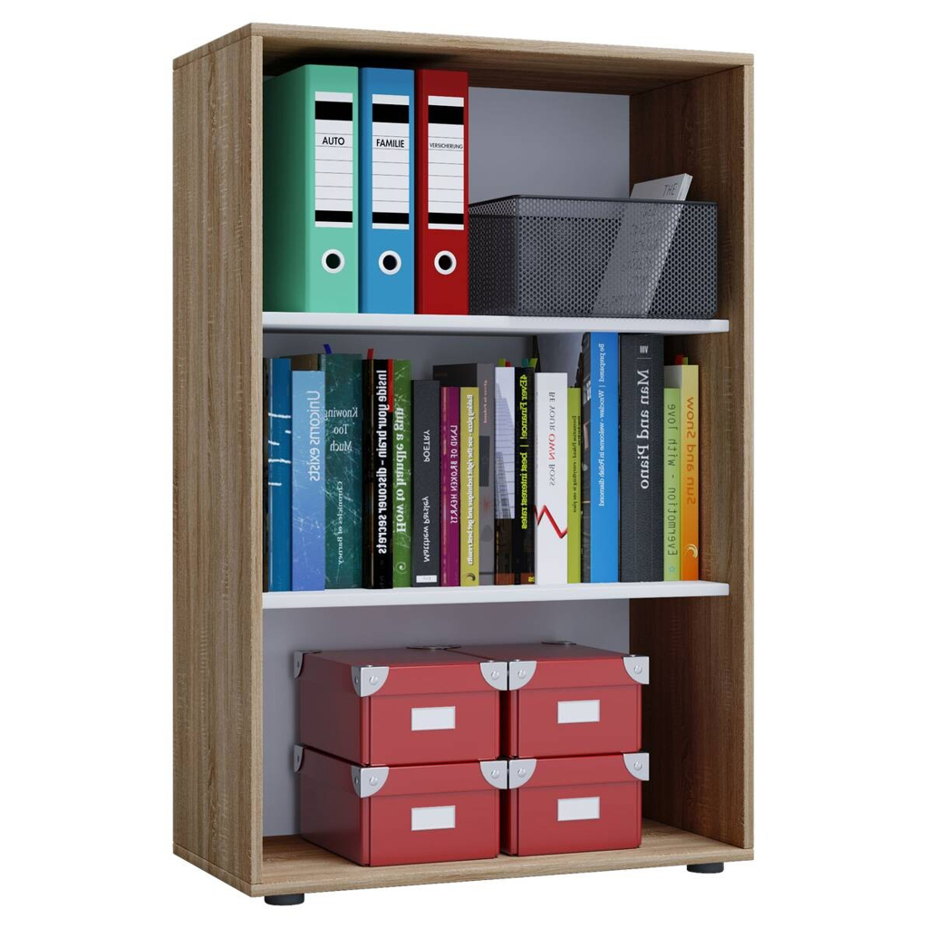 VCM Möbel Regal Lona XL ohne Türen Eiche Sonoma Nachbildung weiß B/H/T: ca. 70x110x37 cm