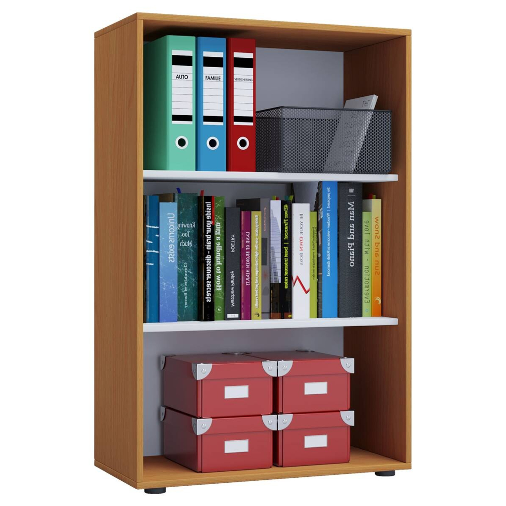 VCM Möbel Regal Lona XL ohne Türen buche Nachbildung weiß B/H/T: ca. 70x110x37 cm