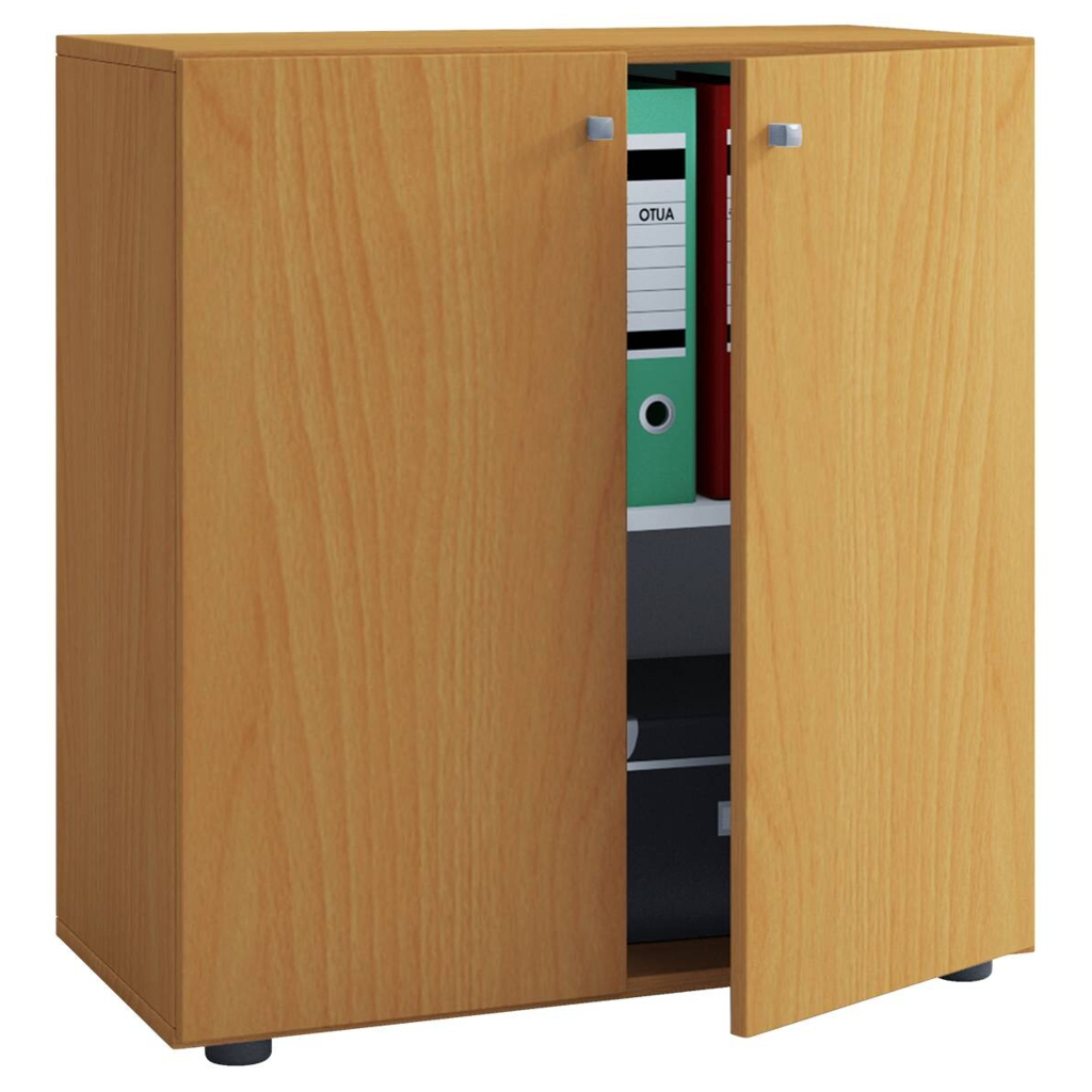 VCM Möbel Büroschrank Lona L buche Nachbildung weiß B/H/T: ca. 70x74x39 cm