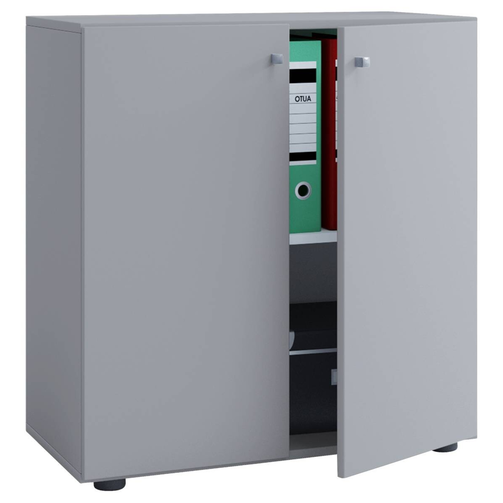 VCM Möbel Büroschrank Lona L grau weiß B/H/T: ca. 70x74x39 cm