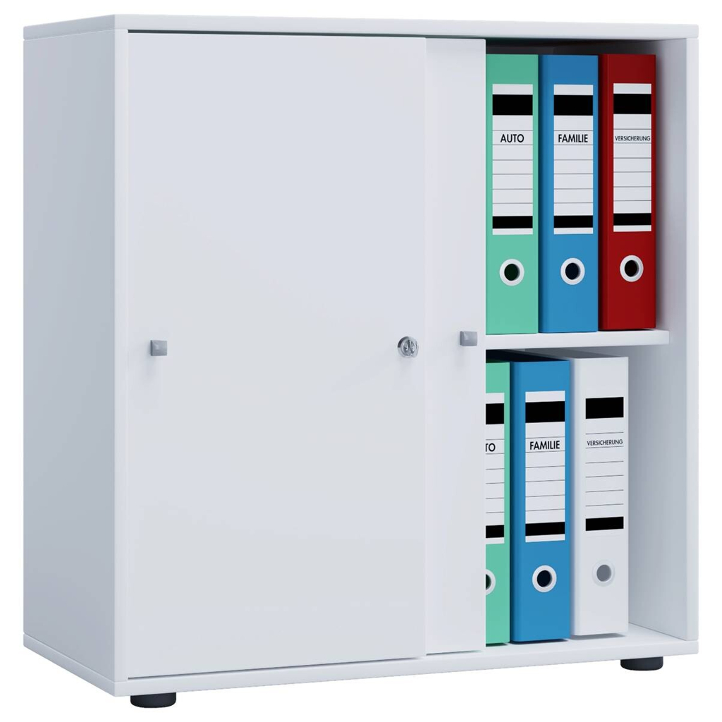 Büroschrank Lona L mit Schiebetüren
weiß B/H/T: ca. 70x74x37 cm