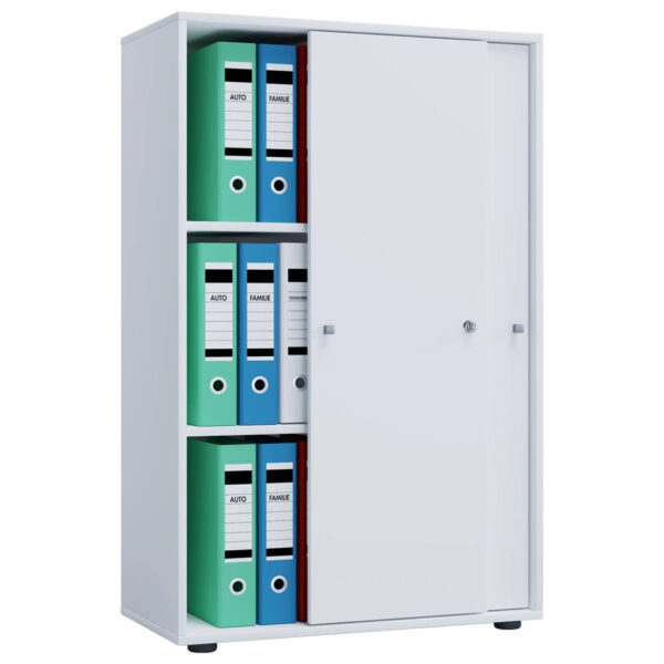 VCM Möbel Büroschrank Lona XL mit Schiebetüren weiß B/H/T: ca. 70x110x37 cm VCM Möbel Büroschrank Lona XL mit Schiebetüren weiß B/H/T: ca. 70x110x37 cm