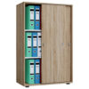 VCM Möbel Büroschrank Lona XL mit Schiebetüren Eiche Sonoma Nachbildung weiß B/H/T: ca. 70x110x37 cm