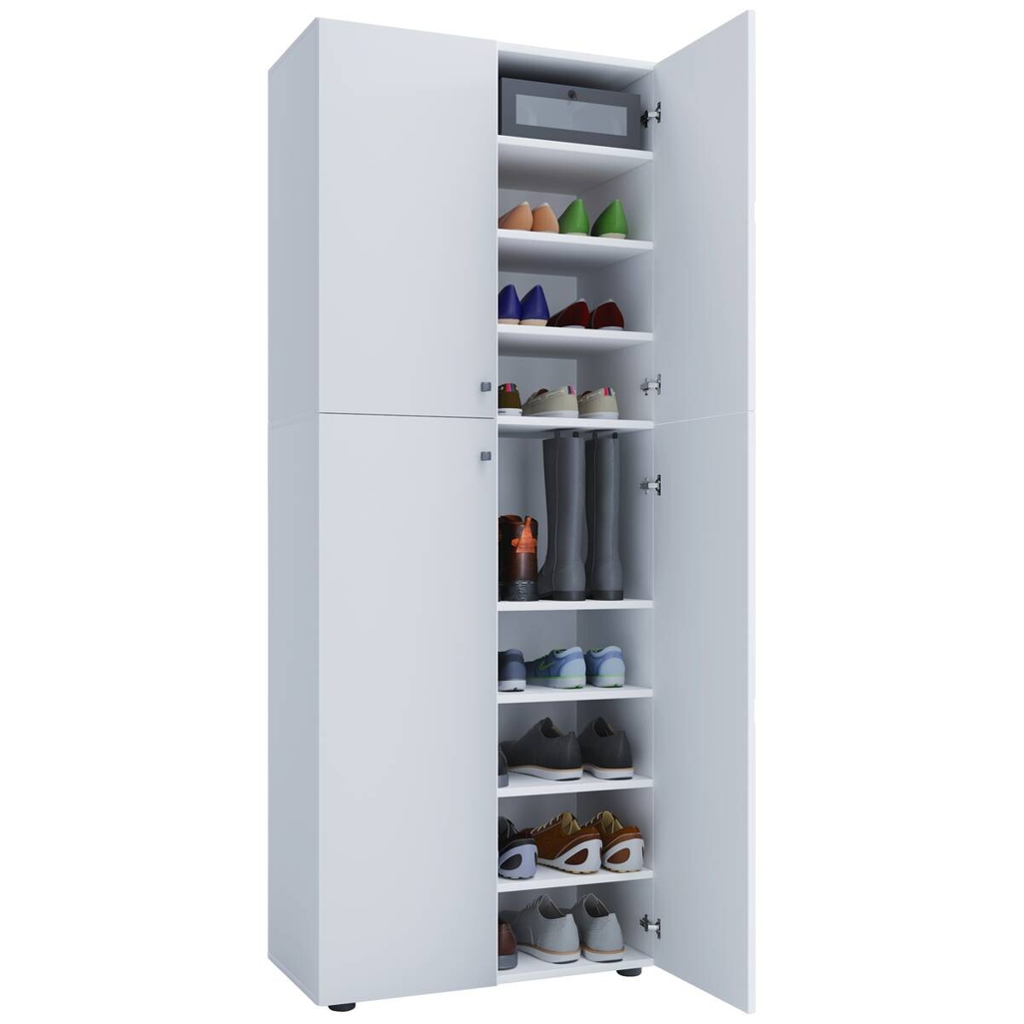 VCM Möbel Schuhschrank Lona XXL weiß B/H/T: ca. 70x182x39 cm