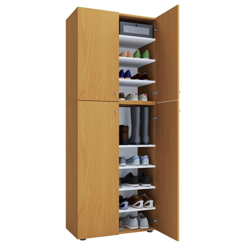 VCM Möbel Schuhschrank Lona XXL buche Nachbildung weiß B/H/T: ca. 70x182x39 cm
