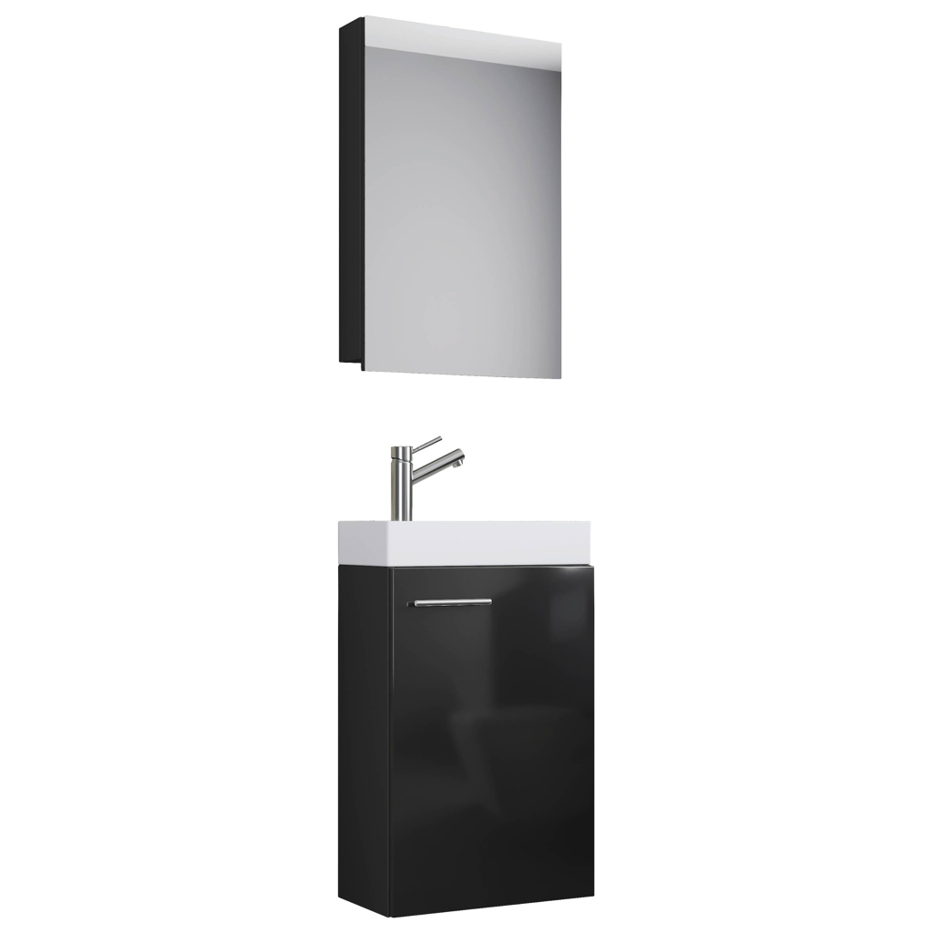 Waschplatz 3tlg-Slito
schwarz B/H/T: ca. 41x130x22 cm