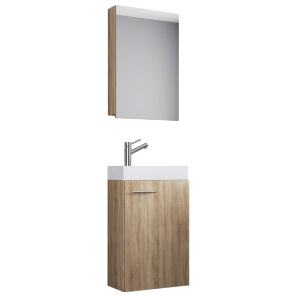 Waschplatz 3tlg-Slito
Eiche Sonoma Nachbildung weiß B/H/T: ca. 41x130x22 cm