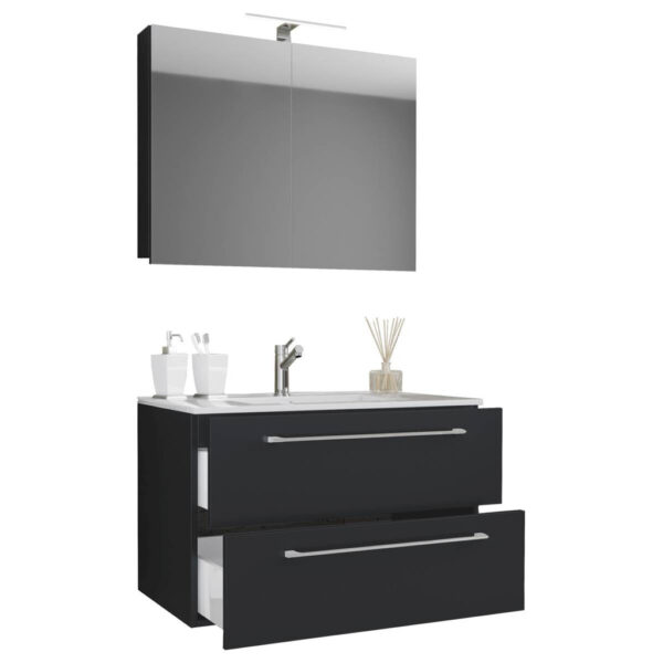 Waschplatz 3tlg-Badinos
schwarz B/H/T: ca. 60x50x46 cm