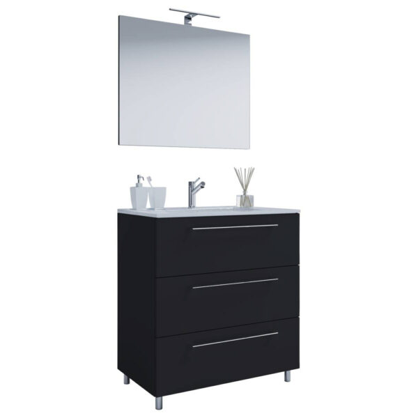 Waschplatz 3tlg-Schubo
schwarz B/H/T: ca. 80x86x46 cm