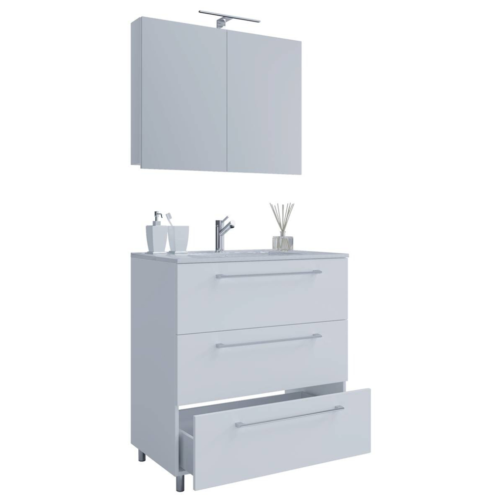 Waschplatz 3tlg-Schubo
weiß B/H/T: ca. 80x86x46 cm