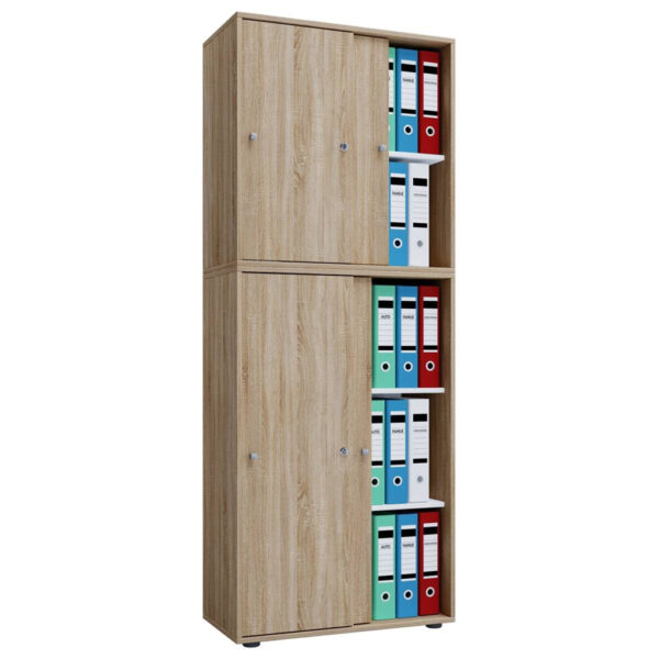 4051814375545 Büroschrank Lona XXL mit Schiebetüren
Eiche Sonoma Nachbildung weiß B/H/T: ca. 70x184x37 cm