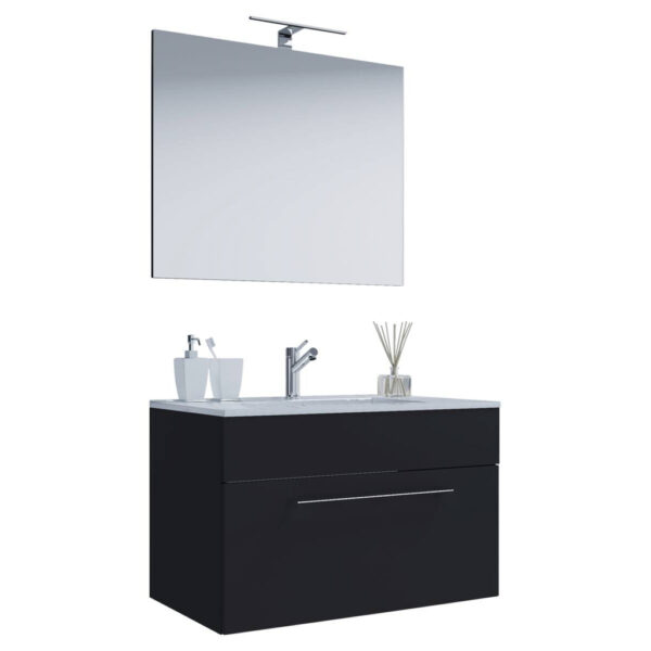 Waschplatz 3tlg-Badinos
schwarz B/H/T: ca. 60x17x46 cm