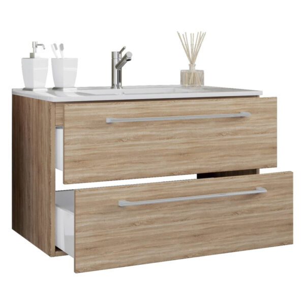 4051814380921 Badblock 2tlg-Badinos
weiß Eiche Sonoma Nachbildung B/H/T: ca. 81x51,2x46,4 cm