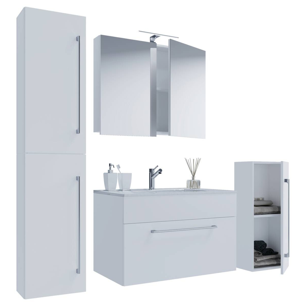 VCM Möbel Waschplatz 5tlg-Badinos weiß B/H/T: ca. 60x50x46 cm