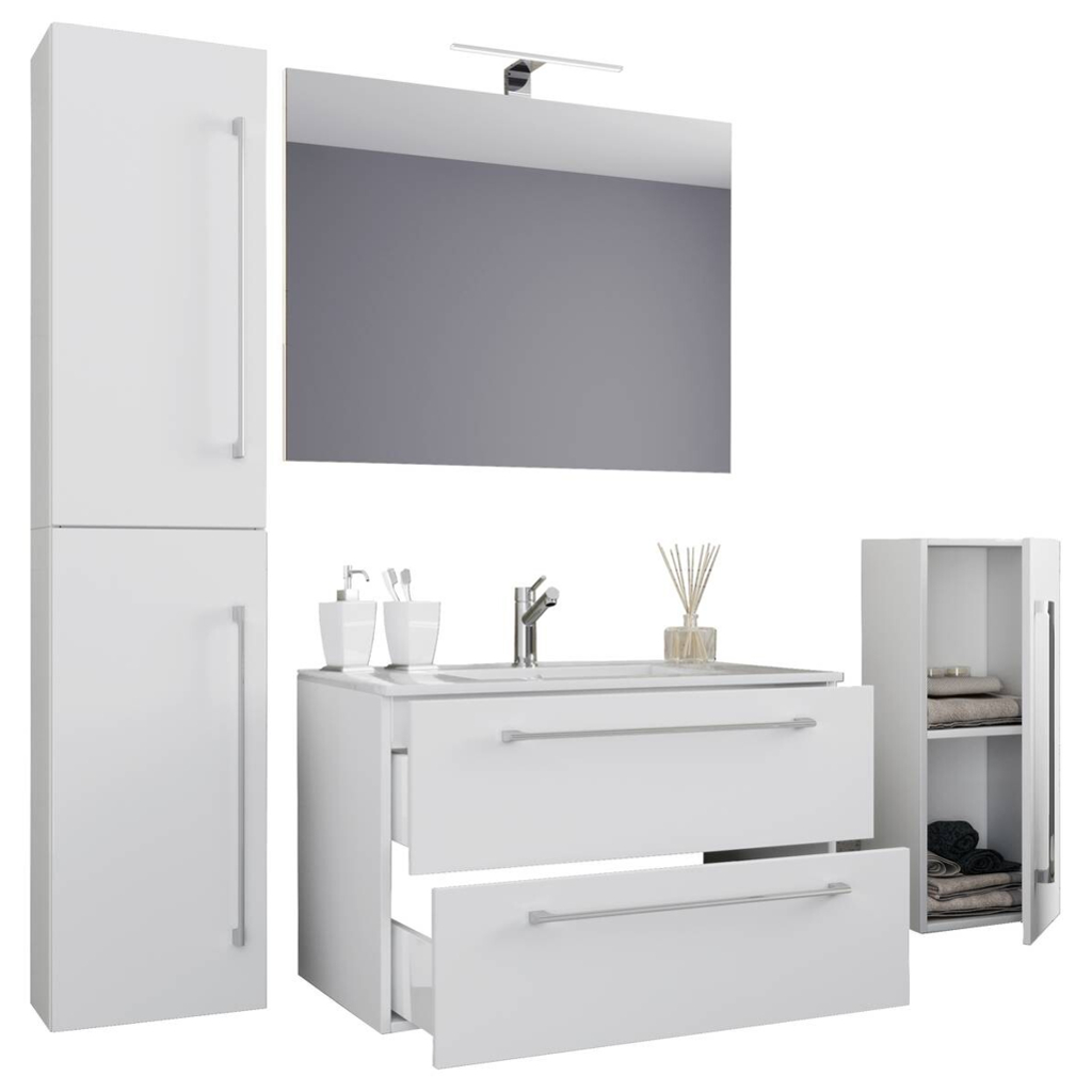 Waschplatz 5tlg-Badinos
weiß B/H/T: ca. 60x50x46 cm