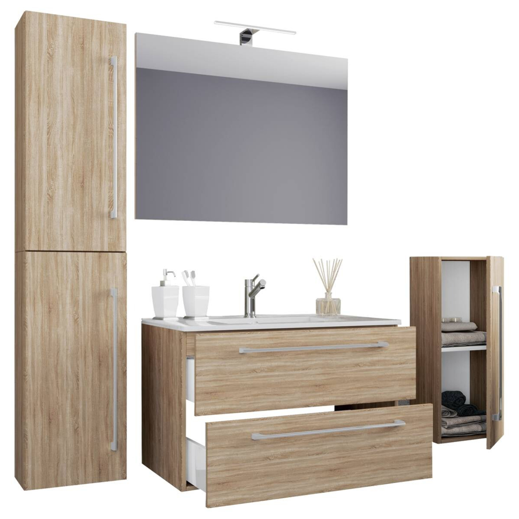 Waschplatz 5tlg-Badinos
Eiche Sonoma Nachbildung B/H/T: ca. 80x50x46 cm