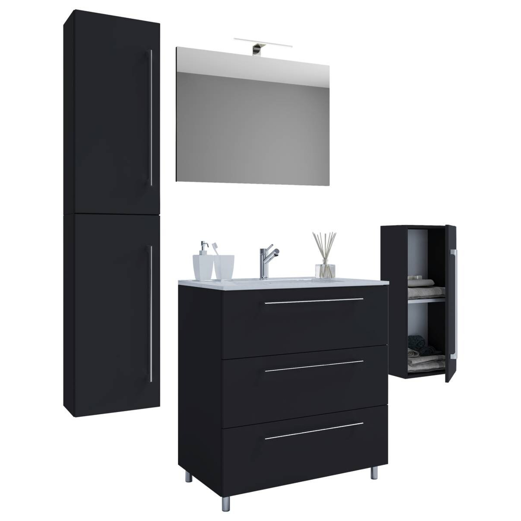 Waschplatz 5tlg-Schubo
schwarz B/H/T: ca. 80x86x46 cm
